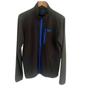 Helly Hansen Men’s Softshell Jacket Gray Medium Full Zip Performance Outerwear